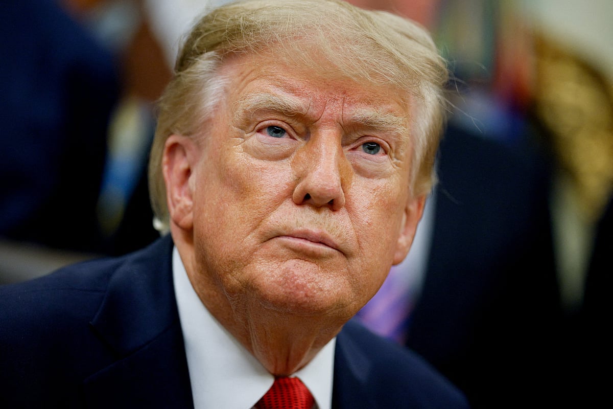 US President Donald J. Trump looks on as he makes an announcement on healthcare in the Oval Office at the White House in Washington, DC, US, 18 September, 2026.