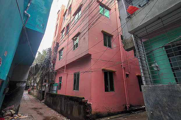 Azmul Hossain was tortured and killed in this building on Mosque Lane beside Khulna University. Gallamari Hall Road, Khulna, 20 September.