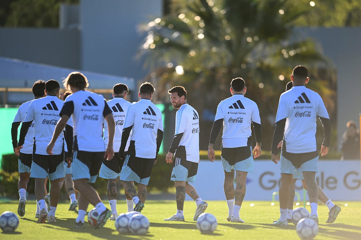Argentina's Lionel Messi and teammates during training at Ezeiza Training Complex, Buenos Aires, Argentina, on 5 October, 2026