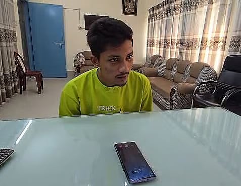 Shanto Ali, who was arrested on allegations of posing as a woman and marrying an expatriate man over the phone before taking several lakh taka from him. Wednesday, Lalpur Police Station.