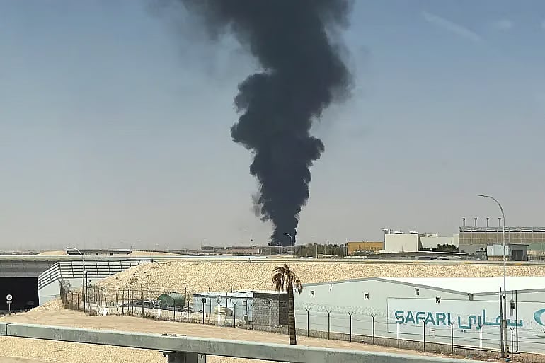 Smoke at King Khalid International Airport, Saudi Arabia