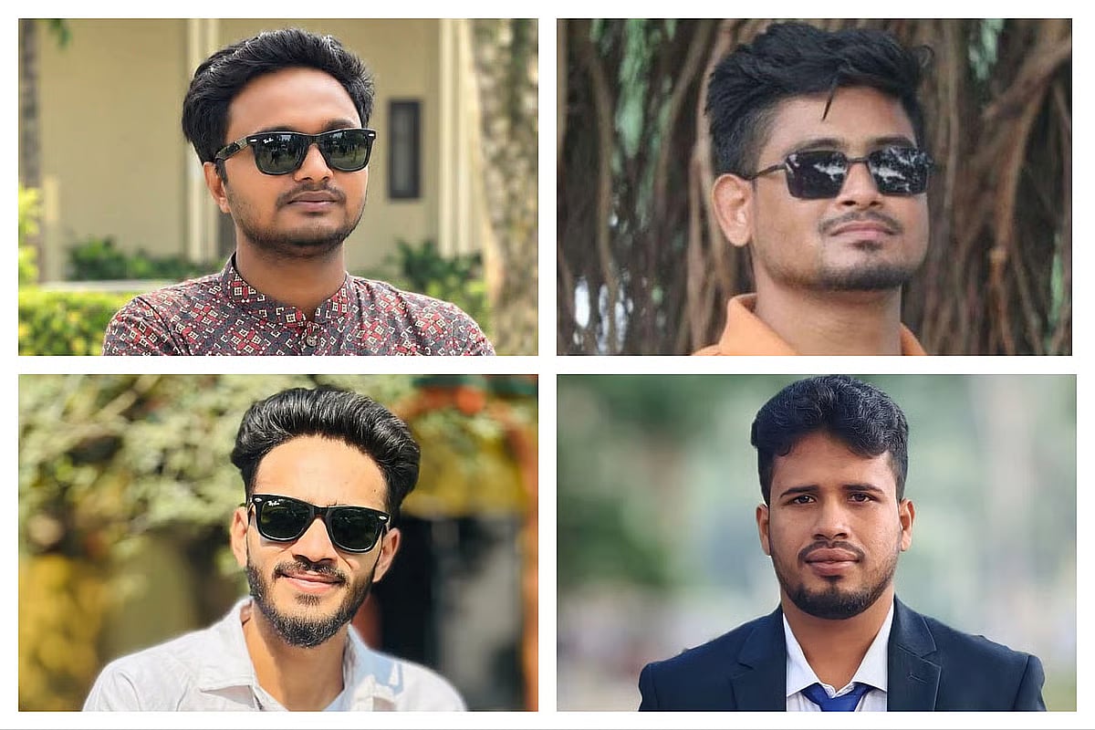(Top, from left) Ahsan Habib, Hasibul Islam, (bottom, from left) Bishal Chakraborty, and Ariful Islam