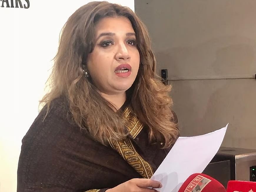 State Minister for Foreign Affairs Shama Obaed Islam speaks to journalists at the Ministry of Foreign Affairs on Saturday afternoon.