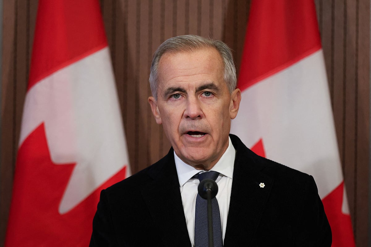 Canadian Prime Minister Mark Carney speaks about the incident at the Canadian Forces Base (CFB) Wainwright, at Parliament Hill in Ottawa, Ontario, Canada, on 18 October, 2026.