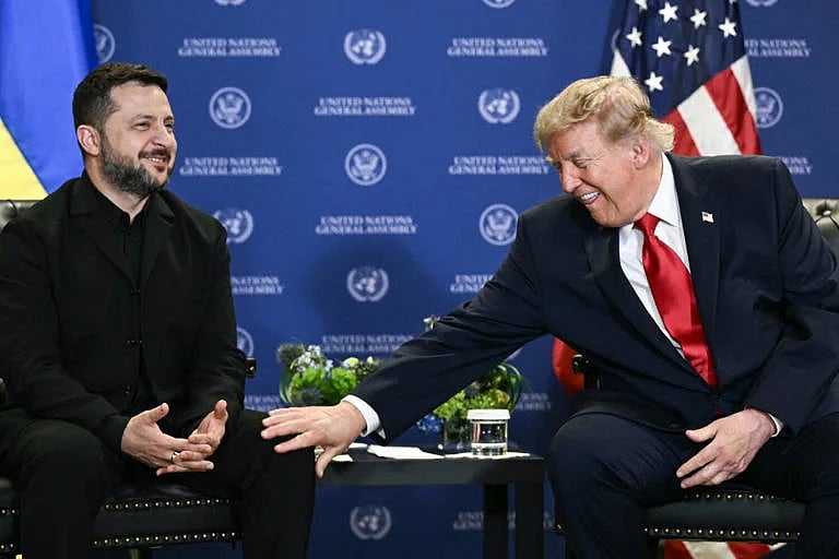 Ukrainian President Volodymyr Zelensky and US President Donald Trump
