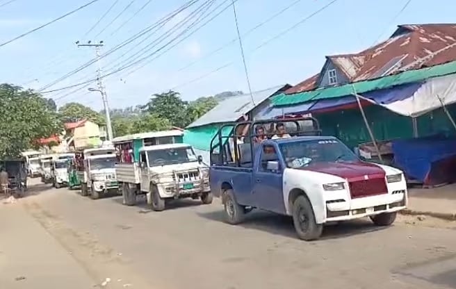 Tourists leaving Sajek. Taken on 22 October, 2022 morning