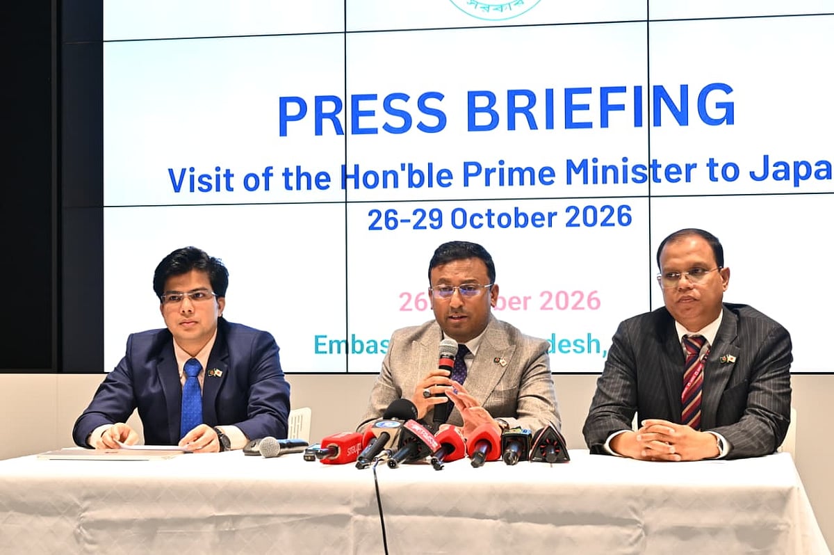 State Minister for Foreign Affairs Humaiun Kobir spoke at a press briefing held at the Bangladesh Embassy in Tokyo