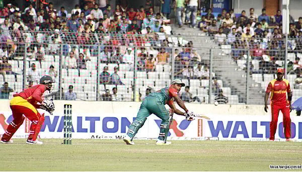 Fans in Bangladesh enjoy the second one-day international (ODI) cricket match between Bangladesh and Zimbabwe at Sher-e Bangla National Stadium in Dhaka