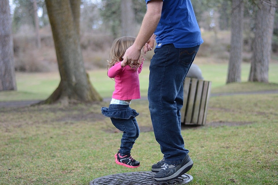 A father with his daughter