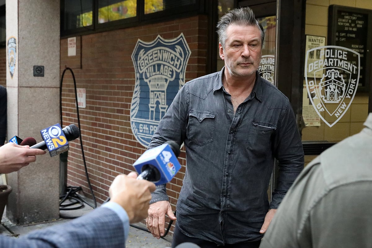 Actor Alec Baldwin exits the 6th precinct of the New York Police Department in Manhattan, New York, US, 2 November 2018.