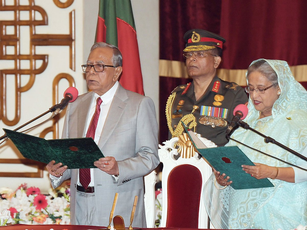 Sheikh Hasina takes oath as prime minister for fourth term on 7 January 2019
