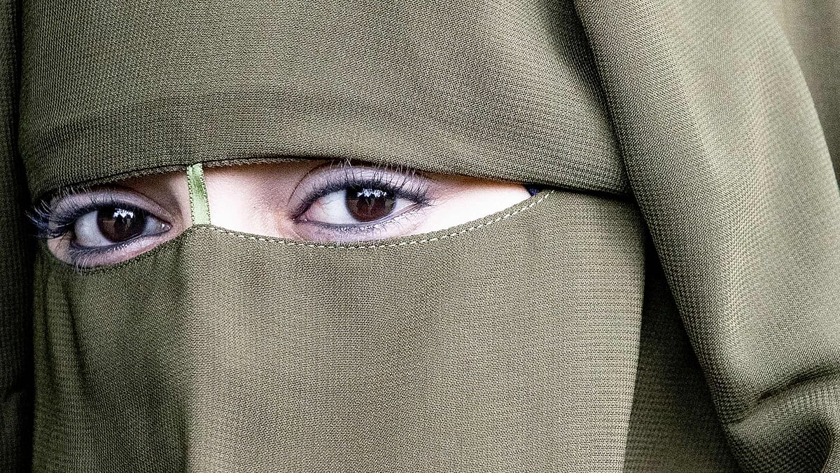 A woman wearing a niqab