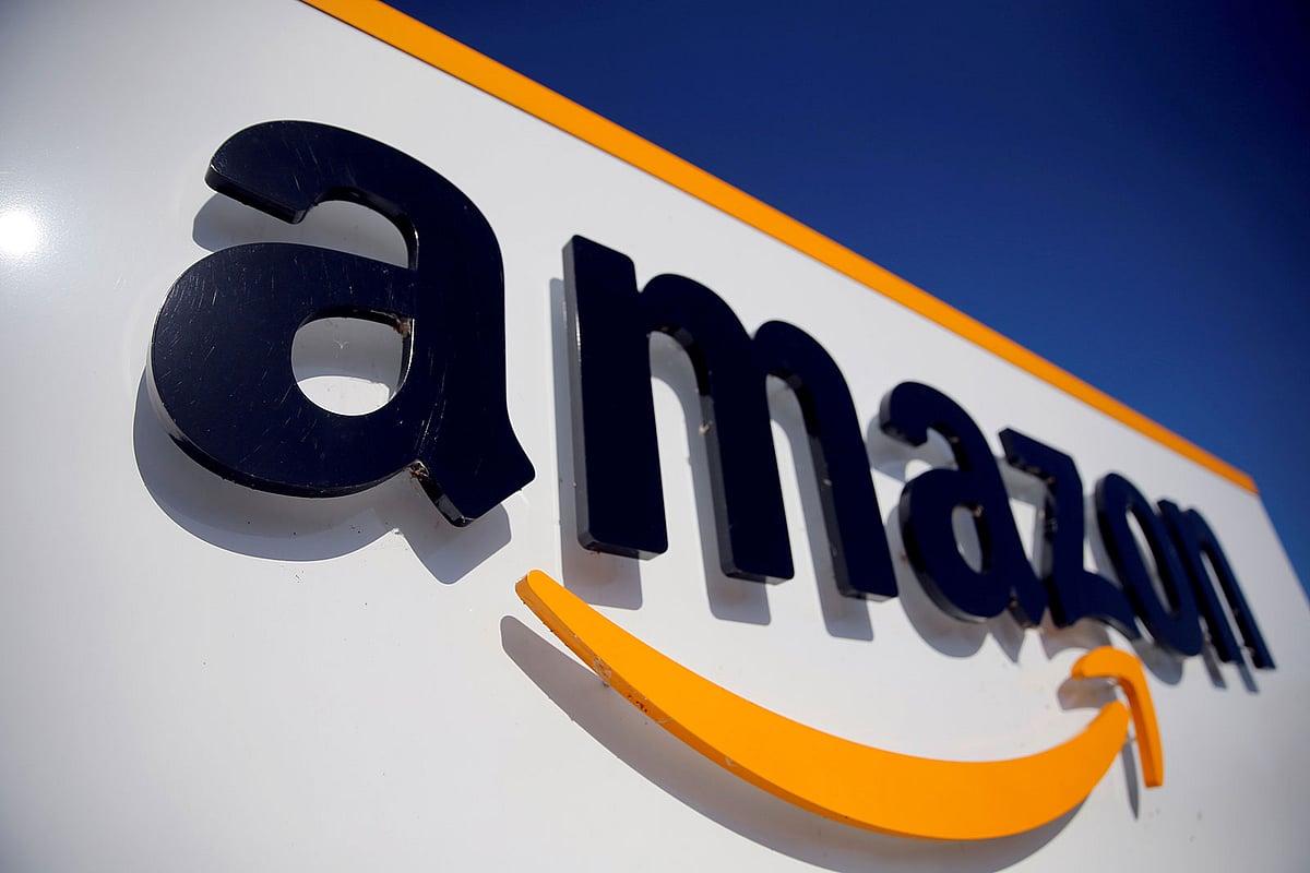 The logo of Amazon is seen at the company logistics centre in Boves. Photo: Reuters
