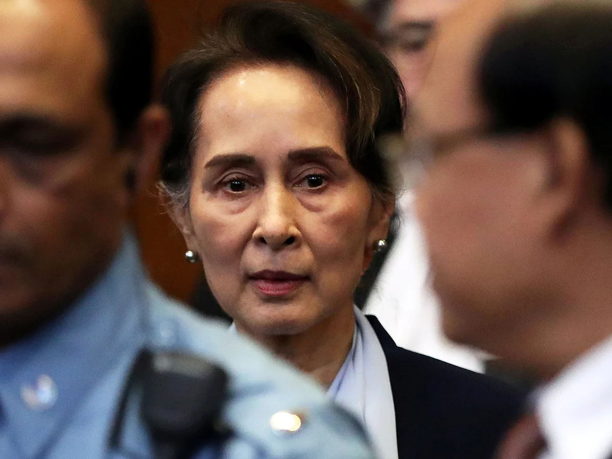 Myanmar`s leader Aung San Suu Kyi attends a hearing on the second day of hearings in a case filed by Gambia against Myanmar alleging genocide against the minority Muslim Rohingya population, at the International Court of Justice (ICJ) in The Hague, Netherlands 11 December, 2019.