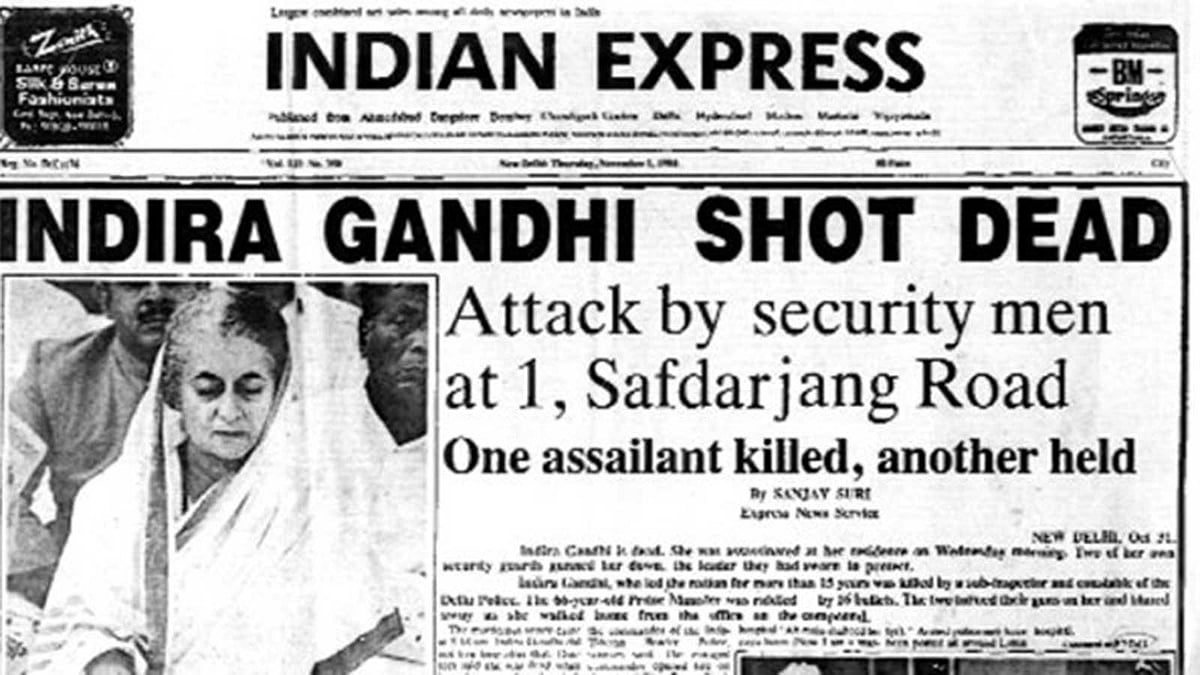 ইন্দিরা গান্ধী নিহত হওয়ার পর ভারতীয় পত্রিকায় প্রকাশিত সংবাদ