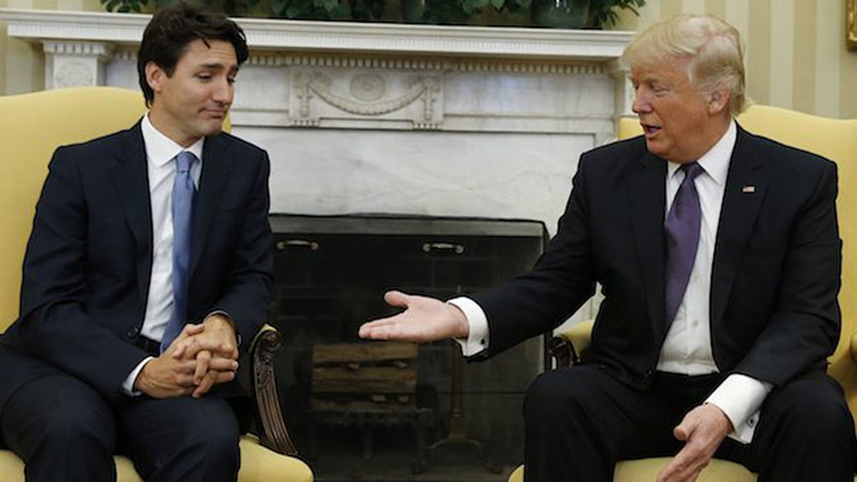 জাস্টিন ট্রুডো ও ডোনাল্ড ট্রাম্প